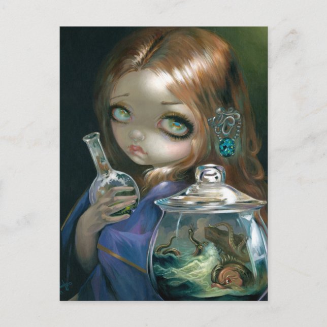 Cartão postal "Microcosmo: Monstros Marítimos" (Frente)