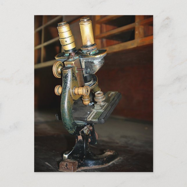 Cartão Postal Microscópio antigo (Frente)