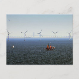 Cartão Postal Middelgrunden Wind Fazenda, Oresund, Dinamarca