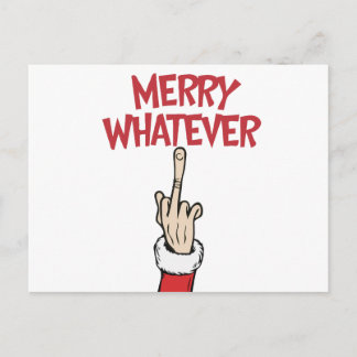 Cartão Postal Middle Finger Merry Whatever