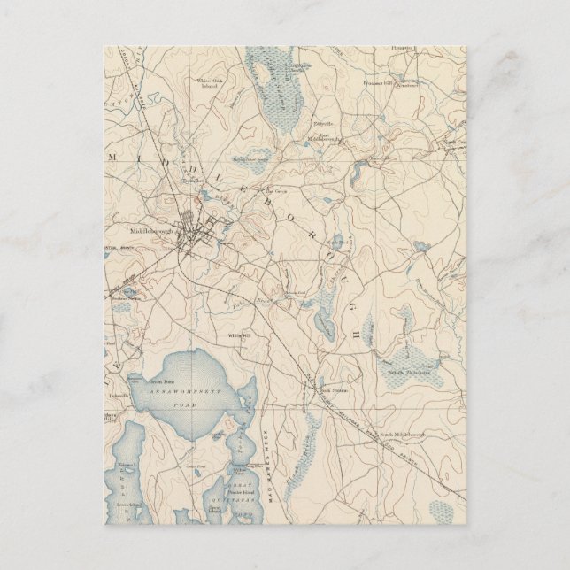 Cartão Postal Middleborough, Massachusetts (Frente)