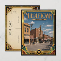 Middletown Delaware Vintage Art Deco Era de Ouro