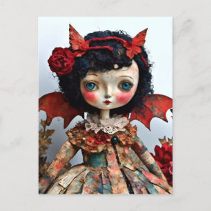 Cartão Postal Mídia Mídia Bat Winged Doll