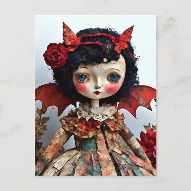 Cartão Postal Mídia Mídia Bat Winged Doll (Frente)