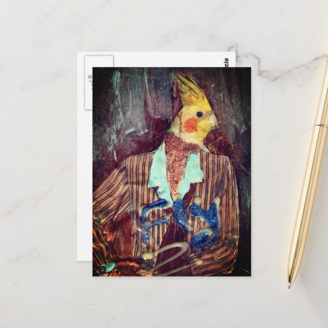 Cartão Postal Mídia Mista Fly Bird (Frente/Verso In Situ)