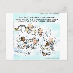 Cartão Postal Mídia Social Divertida no Céu