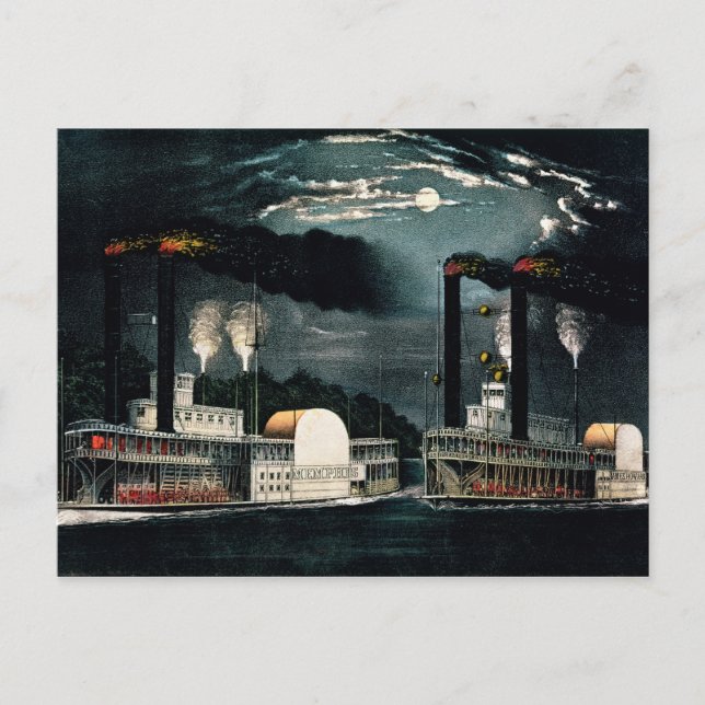 Cartão Postal Midnight Race no Mississippi (Frente)