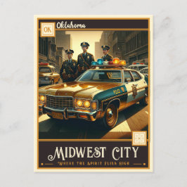 Cartão Postal Midwest City, Oklahoma | Vintage