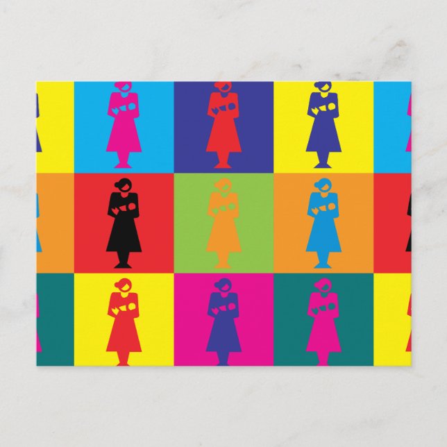 Cartão Postal Midwifery Pop Art (Frente)