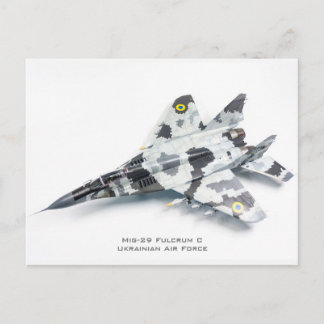 Cartão Postal Mig-29 Fulcrum C Força Aérea Ucraniana