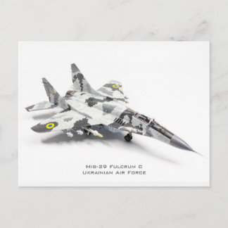 Cartão Postal Mig-29 Fulcrum C Força Aérea Ucraniana