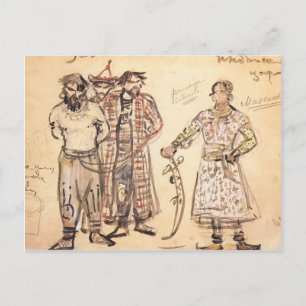 Cartão Postal Mikhail Vrubel - Pecheneges capturados