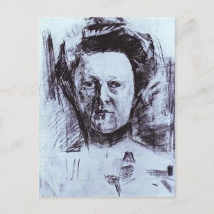 Cartão Postal Mikhail Vrubel - Retrato de Valentina Usoltseva