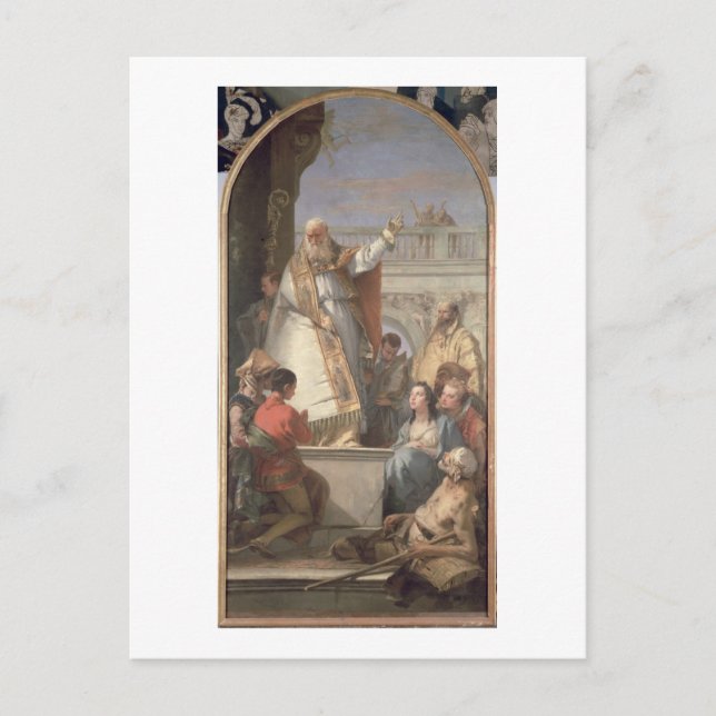 Cartão Postal Milagre de Ruas. Patrick, c.1746 (óleo na canvas) (Frente)