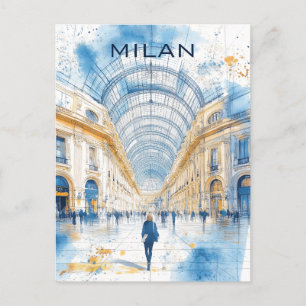 Cartão Postal Milan Itália Viagem