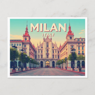 CARTÃO POSTAL MILAN ITALY VINTAGE