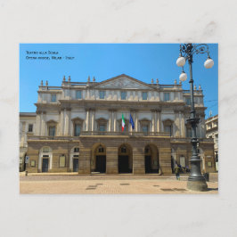 Cartão Postal Milano, Itália - Teatro La Scala, ópera