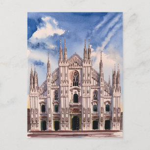 Cartão Postal Milano, pintura na Catedral de Milão