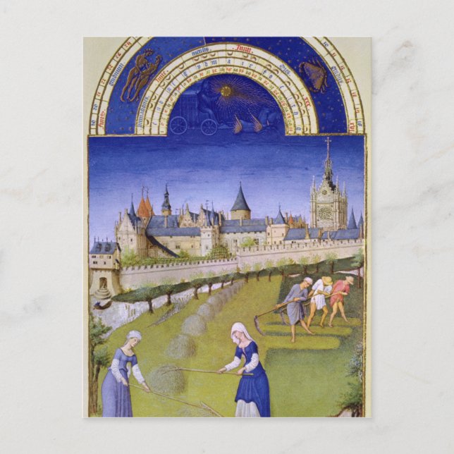 Cartão Postal Milha de junho: Haymaking (Frente)