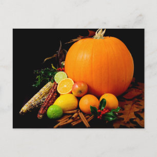 CARTÃO POSTAL MILHO E FRUTA DE PUMPKIN