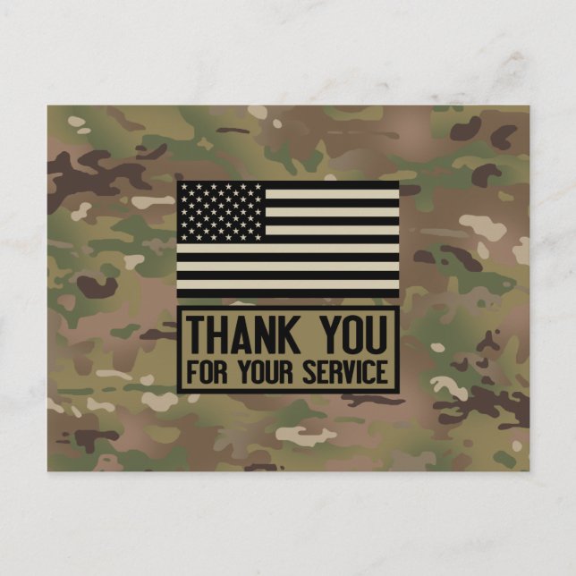 Cartão Postal Militar - Obrigado Pelo Seu Serviço (Frente)