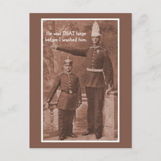 Cartão Postal Militares personalizáveis, vintage engraçado