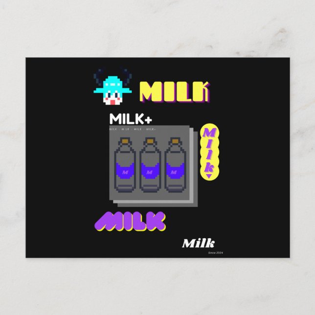 Cartão Postal Milk party (Frente)