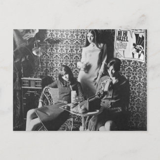 Cartão Postal Milkshake girls Vintage Card