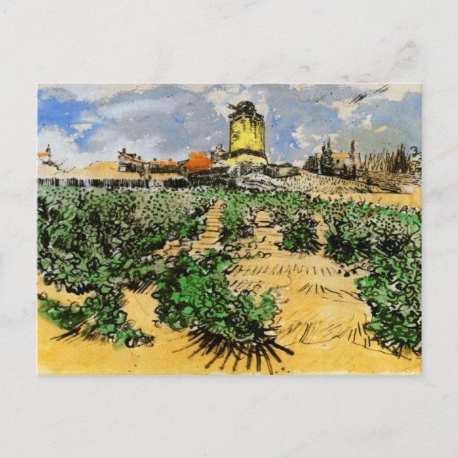 Cartão Postal Mill of Alphonse Daudet, Vincent van Gogh (Frente)