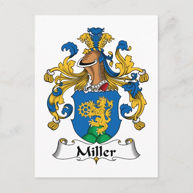 Cartão Postal Miller Family Crest (Frente)