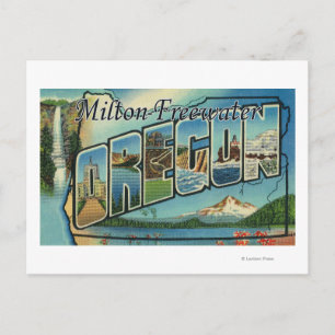 Cartão Postal Milton-Freewater, Oregon - Cenas Grandes
