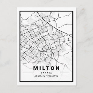 Cartão Postal Milton Ontario Canada Viagem City Map