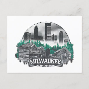 Cartão Postal Milwaukee City Wisconsin EUA
