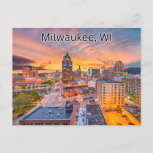 Cartão Postal Milwaukee WI Postcard Viagem