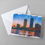 Cartão Postal Milwaukee Wisconsin Skyline Panorama View<br><div class="desc">Belo cartão-postal Milwaukee Wisconsin,  com uma vista panorâmica da paisagem urbana de Milwaukee com seus importantes marcos e edifícios. Faz um excelente de lembrança e uma ideia de presente.</div>
