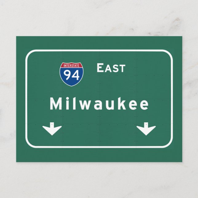 Cartão Postal Milwaukee Wisconsin wi Interstate Highway Freeway (Frente)