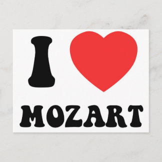 Cartão Postal Mim coração Mozart