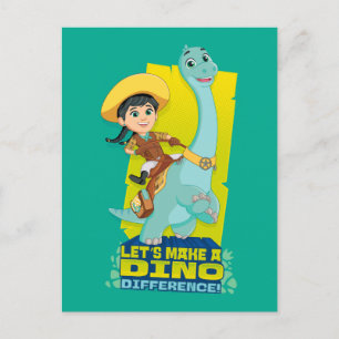 Cartão Postal Min & Clover   Fazer a Diferença de Dino