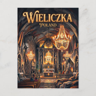 Cartão Postal Mina de Sal de Wieliczka Polônia