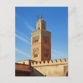 Cartão Postal Minarete em Fez no Marrocos Viagem
