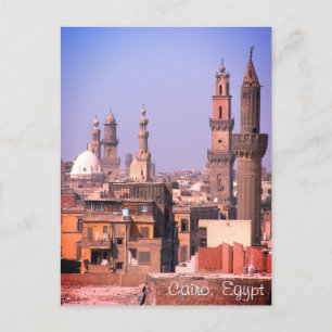 Cartão Postal Minaretes do Cairo e Cidade Antiga / Egito