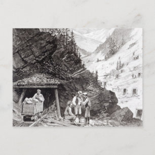 Cartão Postal Mineração de Ouro e Prata