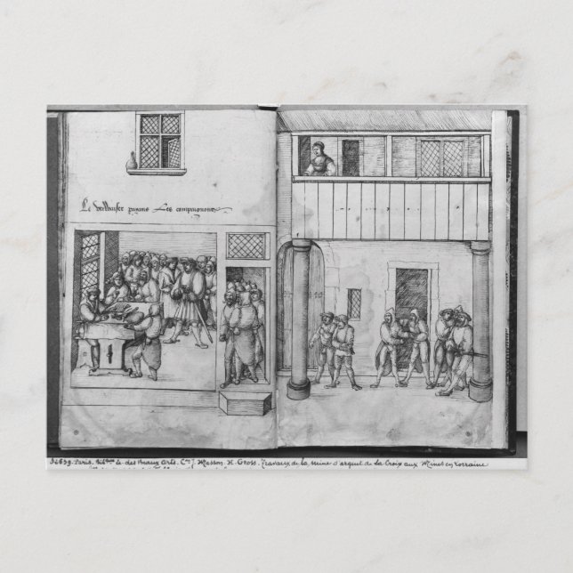 Cartão Postal Minério prateado de La Croix-aux-Mines, Lorena (Frente)