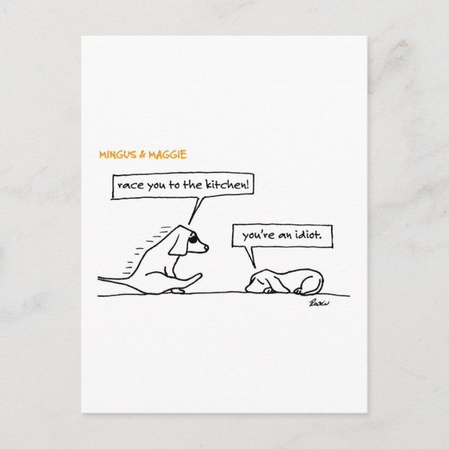 Cartão Postal Mingus & Maggie >> Raça (Frente)