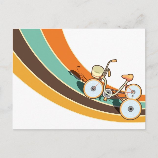Cartão Postal Minha bicicleta retrô (Frente)