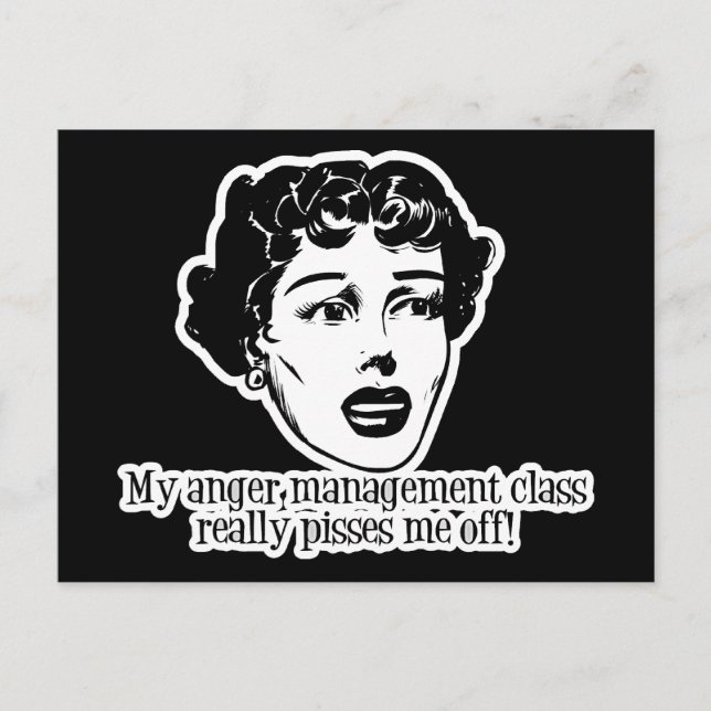 Cartão Postal Minha Classe De Gestão De Raiva Me Chateia! (Frente)