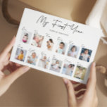 Cartão Postal Minha Colagem de Fotos do Primeiro Ano<br><div class="desc">Minha Colagem de Fotos do Primeiro Ano - adicione 12 fotos do primeiro ano do seu bebê. Isso seria um presente de guardiã do excelente!</div>