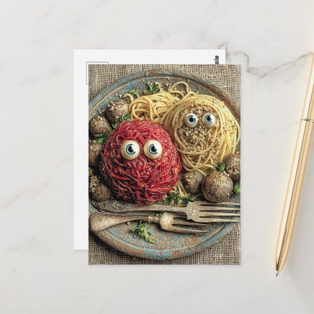 Cartão Postal Minha comida está me olhando (Frente/Verso In Situ)