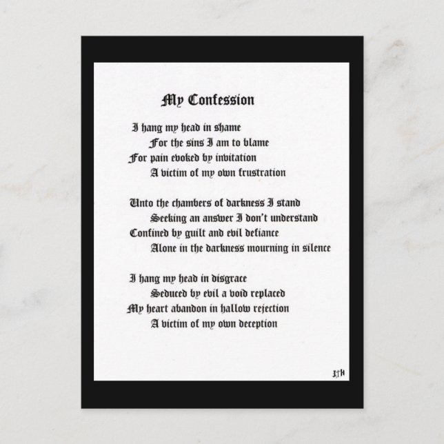Cartão Postal Minha Confissão (Frente)