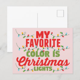 Cartão Postal Minha Cor Favorita É Luzes De Natal